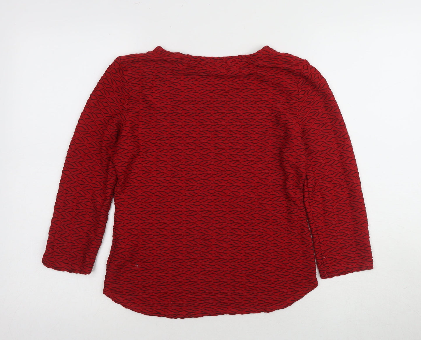 Marks and Spencer Red Long Sleeve Jersey T-Shirt UK 8
