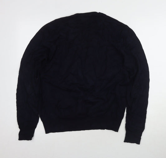 Christiano Balducci Men's Black V-Neck Pullover Jumper M