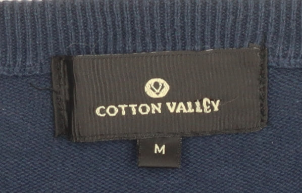 Cotton Valley Men's Blue V-Neck Pullover Jumper M