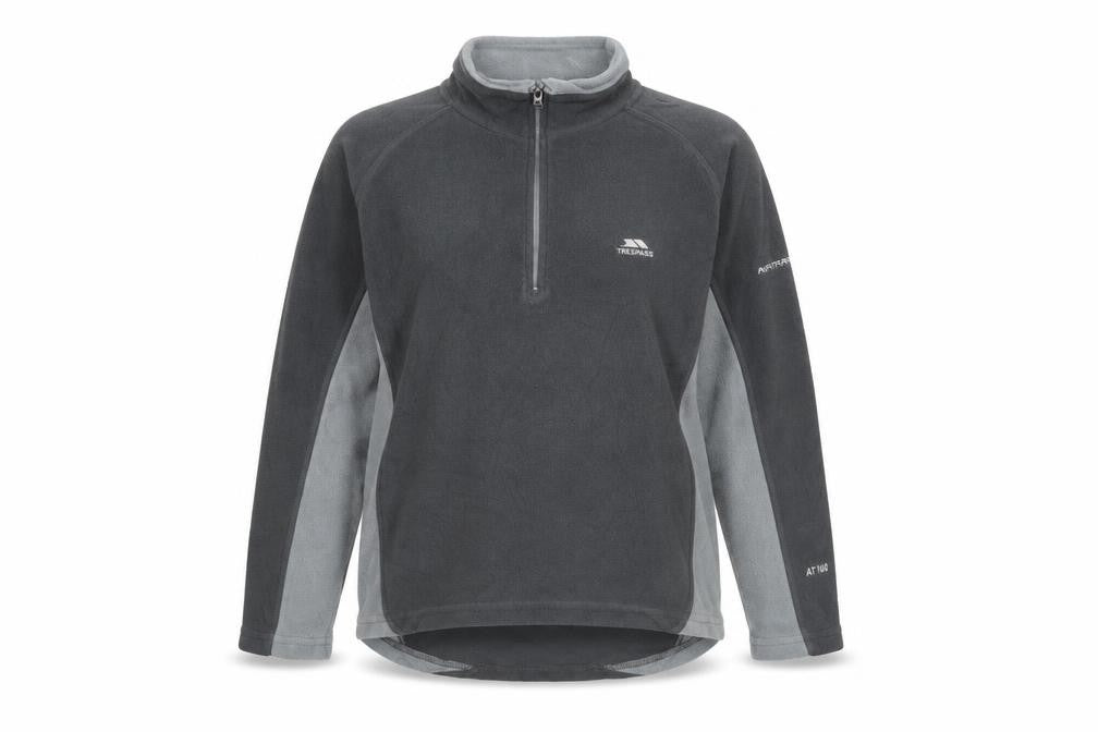 Unisex Adults UK M Regular Trespass Grey Henley Sweatshirt