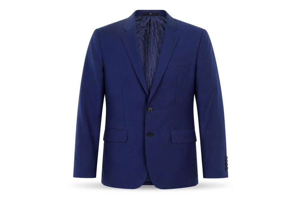 Mens 40 Chest Regular Jaeger Blue Two-Button Suit Jacket
