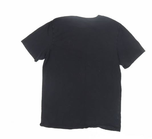 Hugo Boss Black Men's M T-Shirt, Logo Crew Neck, Cotton, Solid