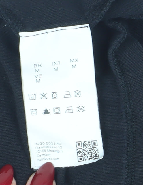 Hugo Boss Black Men's M T-Shirt, Logo Crew Neck, Cotton, Solid