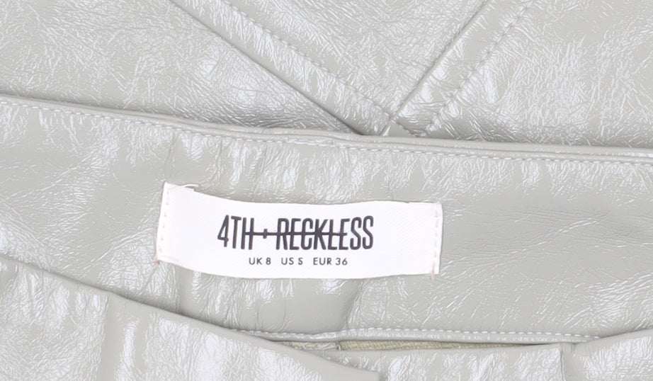 4th Reckless Women's Grey Straight Trousers Size 8