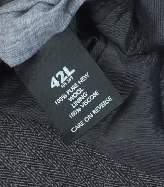 Ciro Citterio Men's Grey Wool Blazer 42L Business Formal