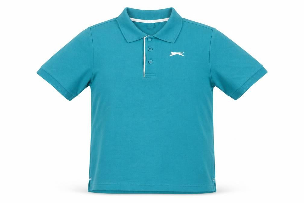 Slazenger Boys Green Polo Shirt, 13 Years, Cotton, Casual