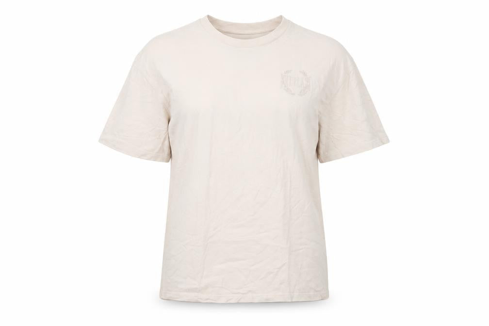 Womens UK Size 14 Everlast Beige 100% Cotton T-Shirt