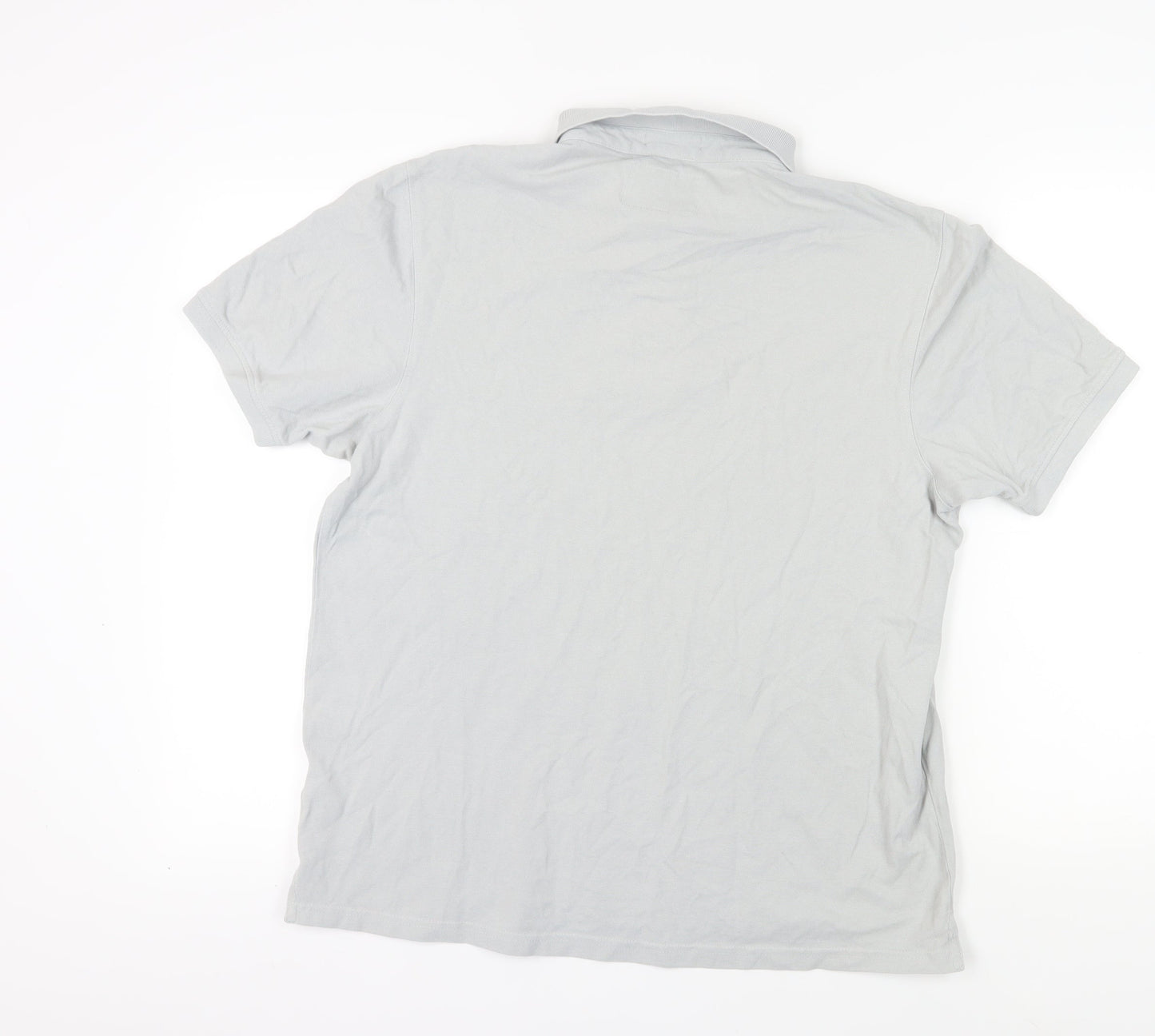 Jack Wills Men's Grey L Polo Shirt Short Sleeve Cotton