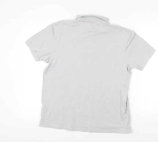 Jack Wills Men's Grey L Polo Shirt Short Sleeve Cotton