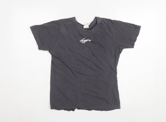 Hype Boys Black Cotton T-Shirt, Size 13 Years, Casual