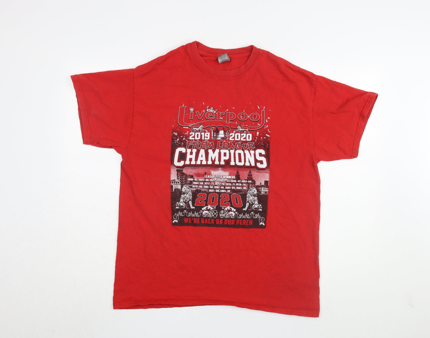 Gildan Men's Red Sports T-Shirt Large