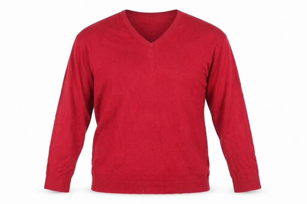 Austin Reed Men's Red V-Neck Pullover Jumper XL