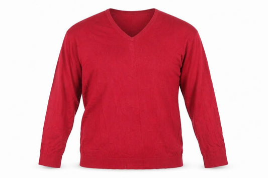 Austin Reed Men's Red V-Neck Pullover Jumper XL