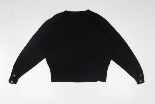 Aquascutum Women's Black Wool Pullover Jumper L
