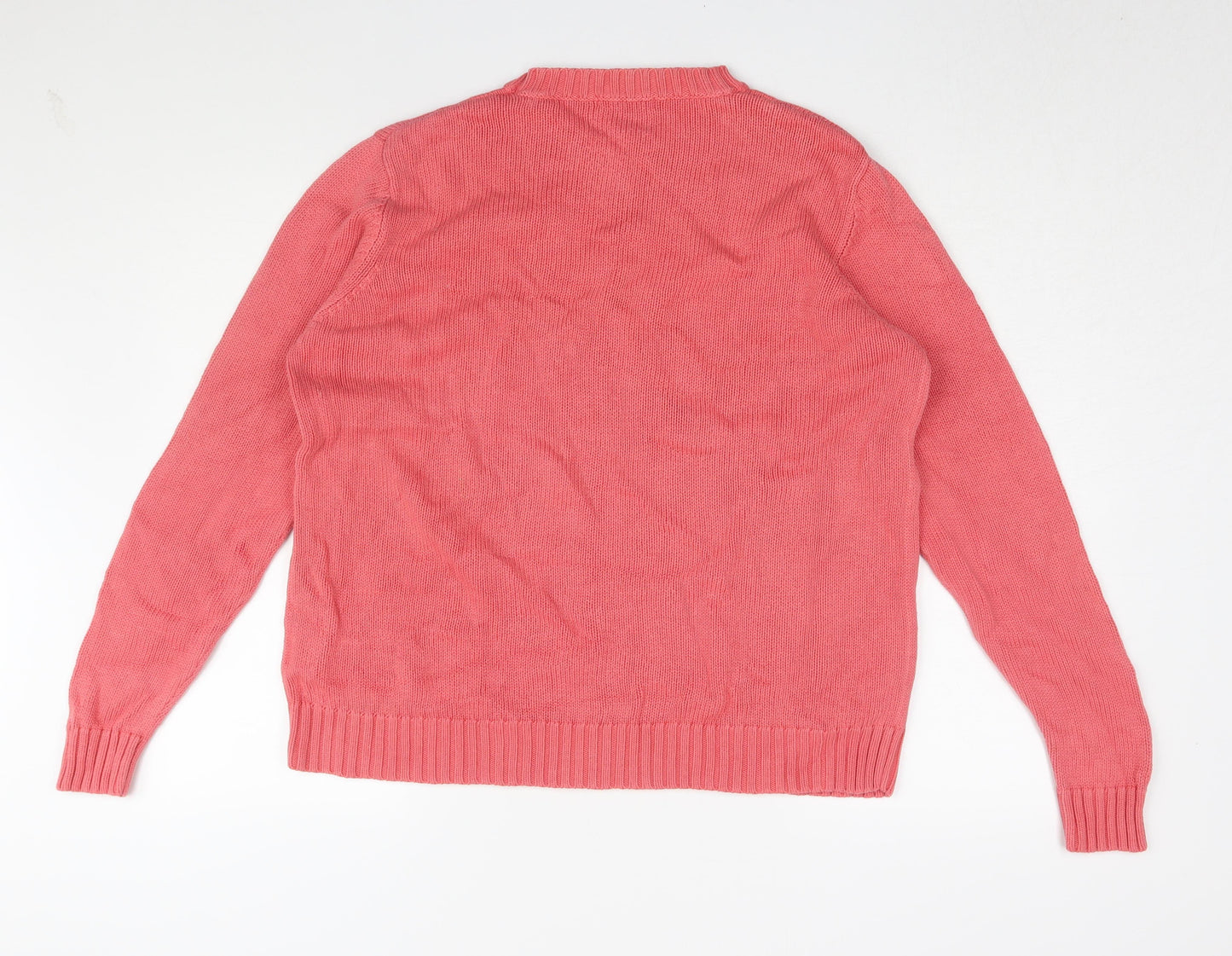 Lyle & Scott Women's Pink Crew Neck Pullover Jumper L