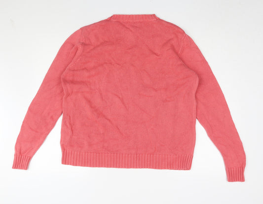 Lyle & Scott Women's Pink Crew Neck Pullover Jumper L