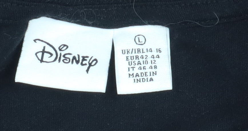 Disney Unisex Black T-Shirt, L, Winnie the Pooh Design