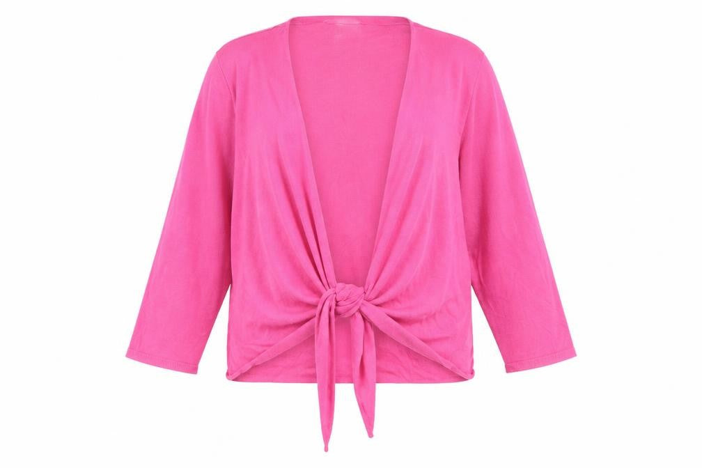 Bonmarché Women's Pink Cardigan XL 3/4 Sleeve
