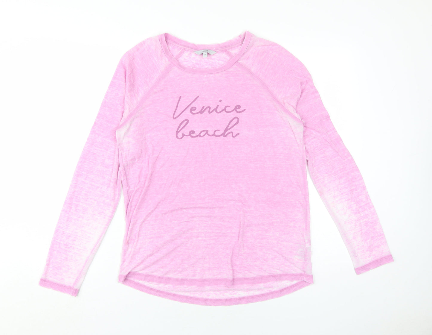 Next Women's Pink Raglan Long Sleeve T-Shirt - Size 10