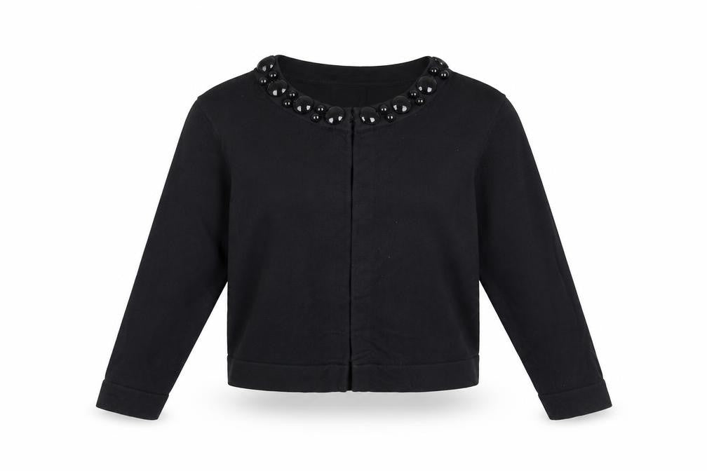 Pomodoro Women's Black 100% Cotton Cardigan Size 10