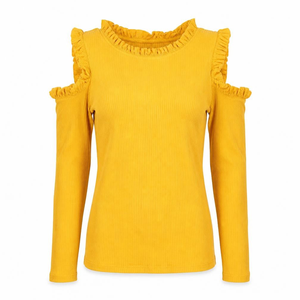 River Island Women's Yellow Ringer T-Shirt Size 10