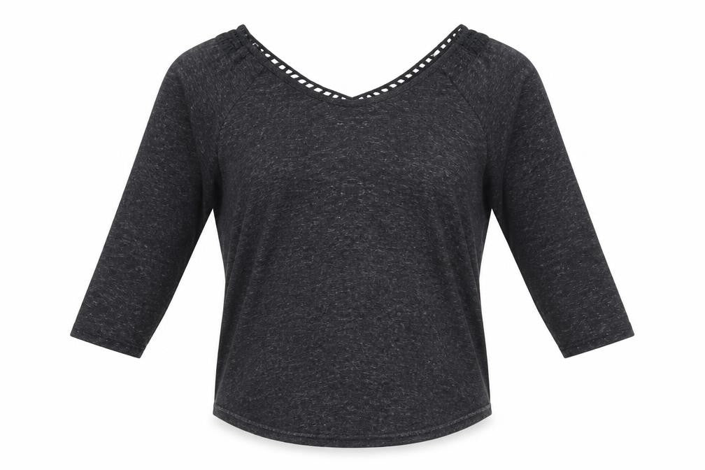 Ginger G Women's Black Crochet Blouse, Size S