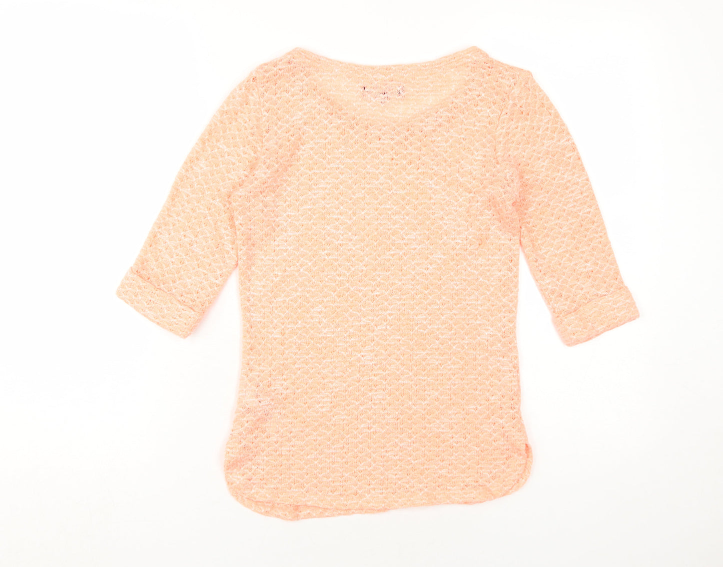New Look Women's Pink 3/4 Sleeve Basic T-Shirt, Size 10