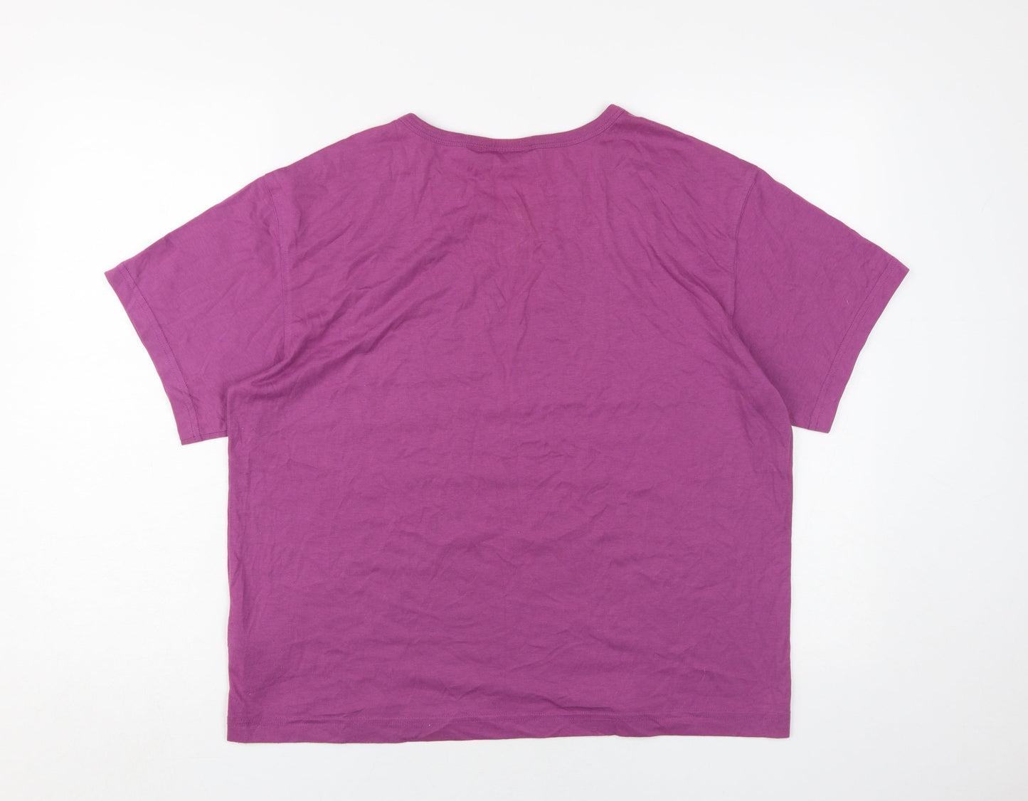 Unisex Adultss UK Size XS Weekday Purple Polyester Blend T-Shirt