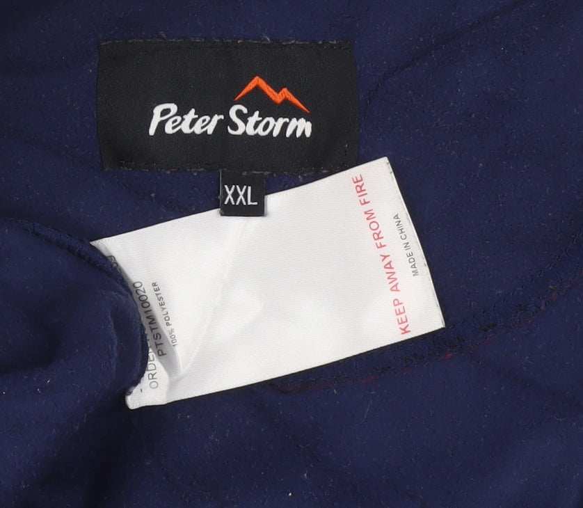 Peter Storm Men's Blue 1/4 Zip Fleece Sweatshirt 2XL