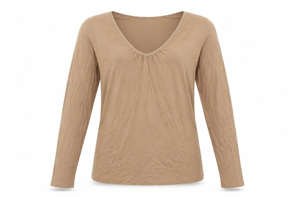 Womens UK Size M Banana Republic Beige Cotton Blend T-Shirt