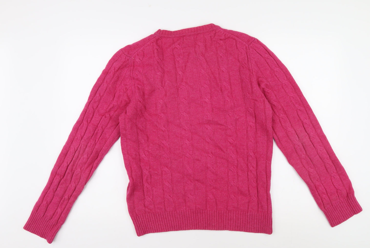 GANT Women's Pink Wool Cable-Knit Jumper M