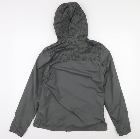 Quechua Grey Women's XS Hooded Rain Jacket