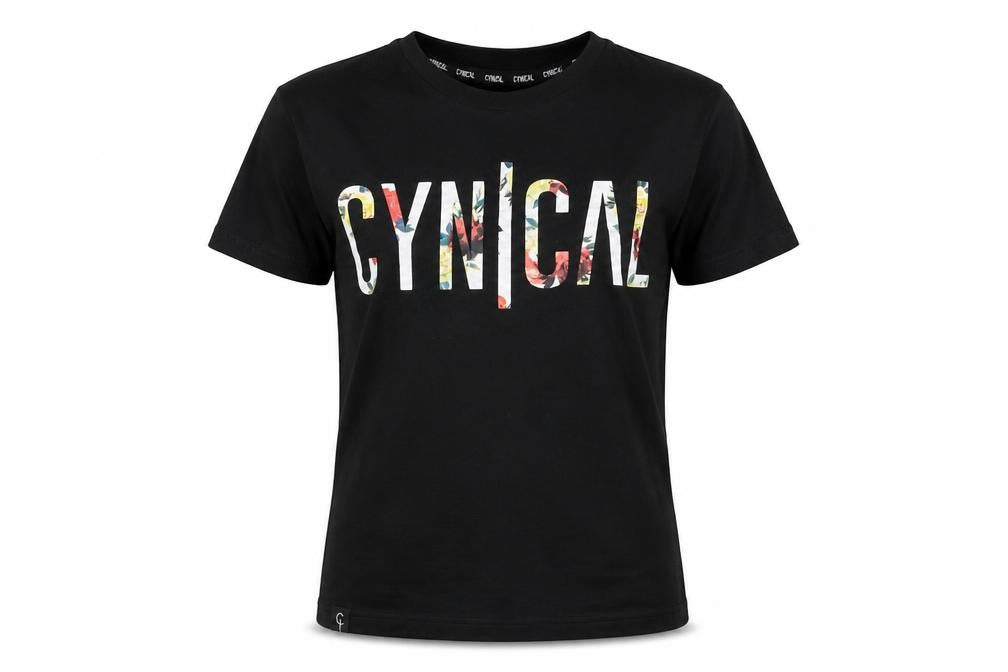 CYNICAL Womens Black XS Cotton Basic T-Shirt