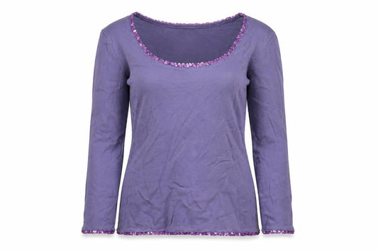 Womens UK Size 10 Boden Purple 100% Cotton T-Shirt