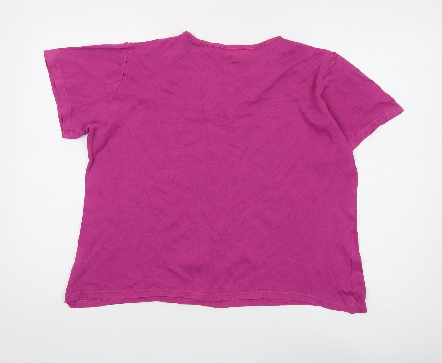Isle Women's Pink Crew Neck T-Shirt Medium