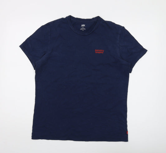 Levi's Men's Blue Slim Fit Cotton T-Shirt, Size L