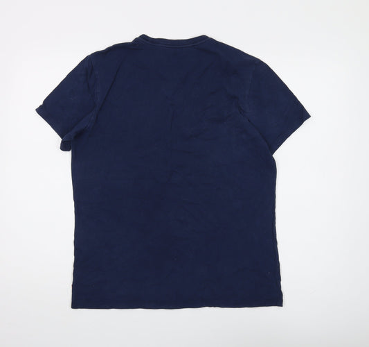 Levi's Men's Blue Slim Fit Cotton T-Shirt, Size L