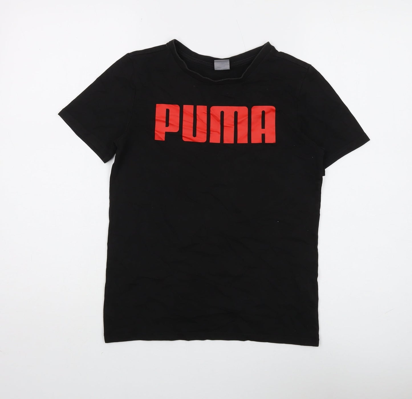 Puma Boys Black Logo T-Shirt, 11-12 Years, Basic Style