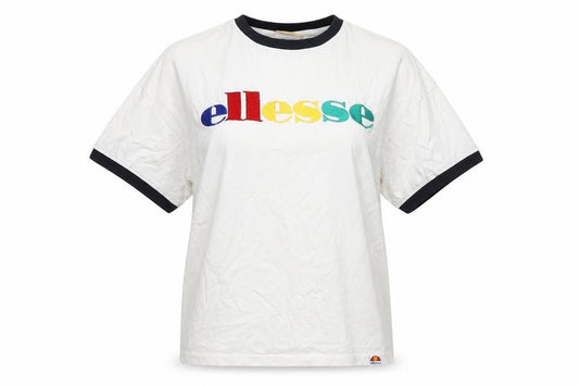 Unisex Adultss UK Size 6 ellesse White 100% Cotton T-Shirt