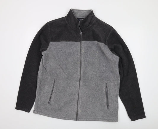 James Pringle Men's Grey Full Zip Fleece Sweatshirt L