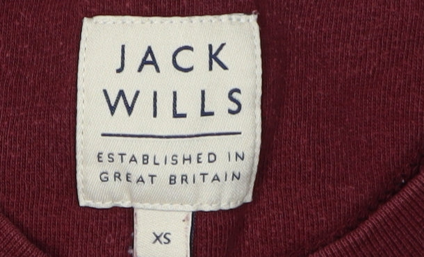 Jack Wills Men’s Red XS Crew Neck Pullover Sweatshirt
