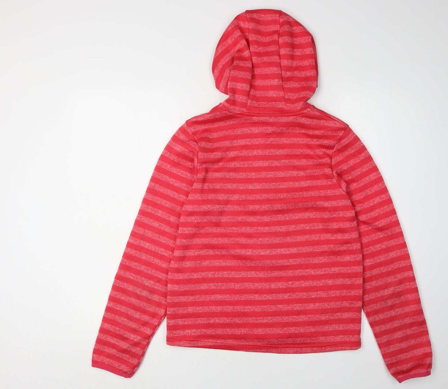 HIGEAR Women's Red Striped Hooded Basic Jacket Size 6