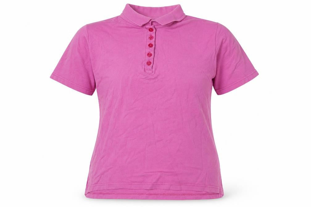 Womens UK Size M EWM Pink 100% Cotton Polo