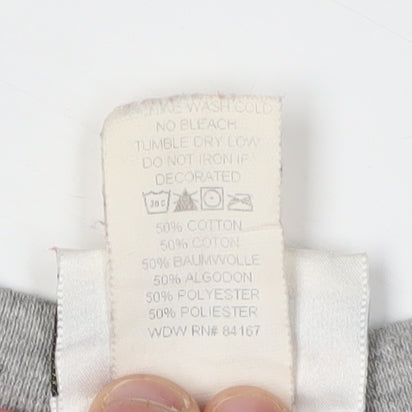 Disney Unisex Grey M Pullover Sweatshirt, Graphic Print