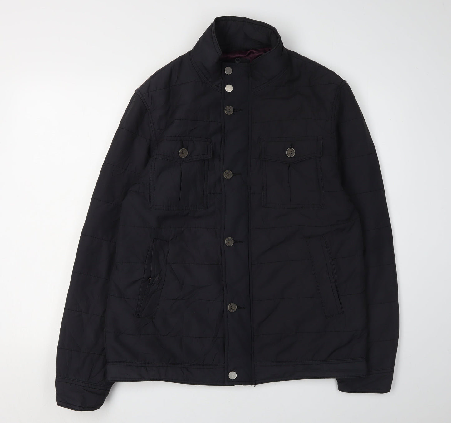 Debenhams Men's Black Military Jacket, M, Lined