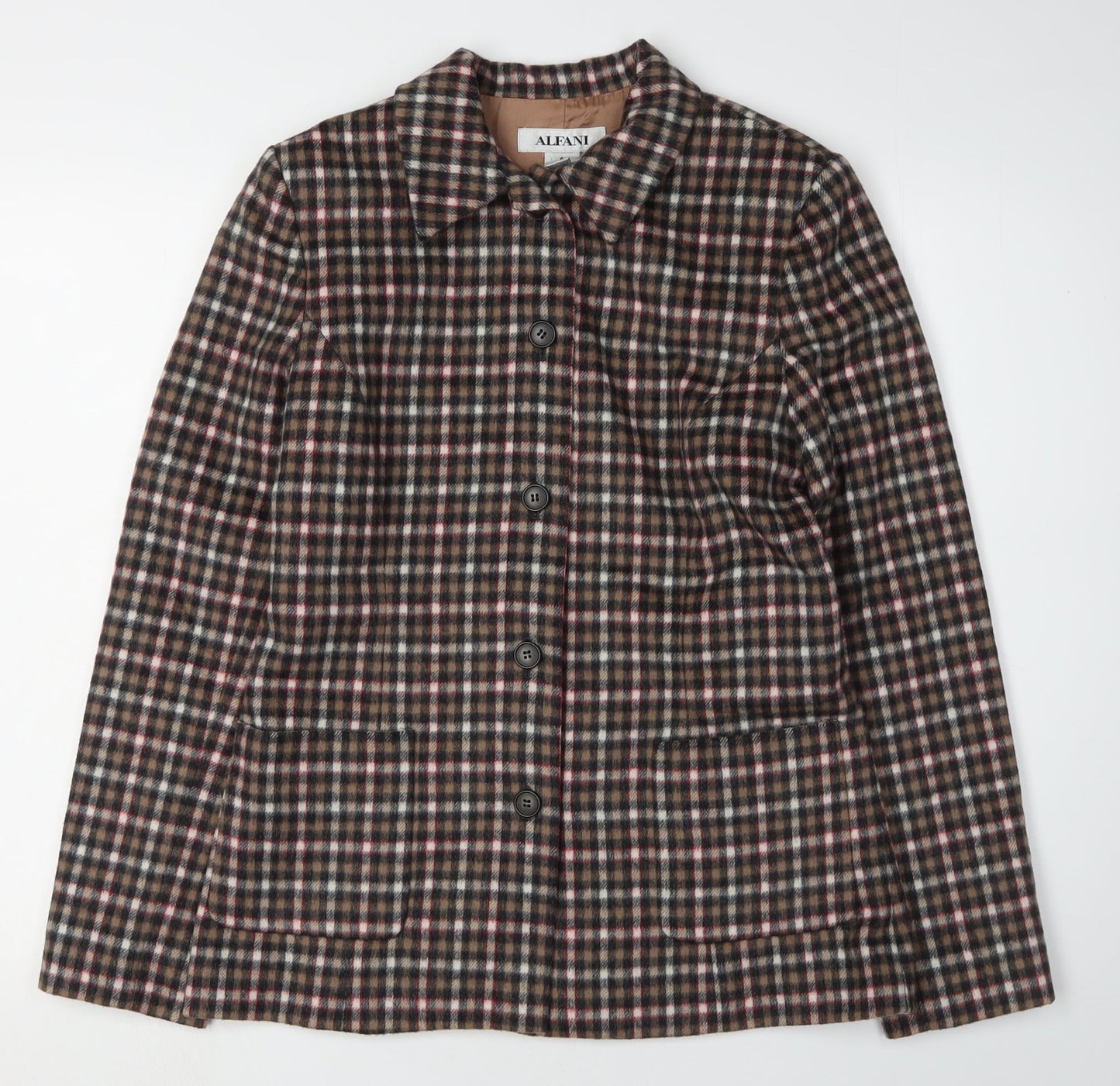 Alfani Women's Multicoloured Plaid Suit Jacket Size 10