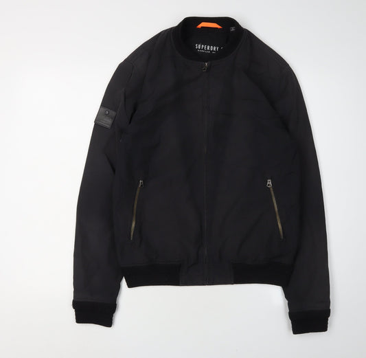 Superdry Men’s Black Bomber Jacket Size S