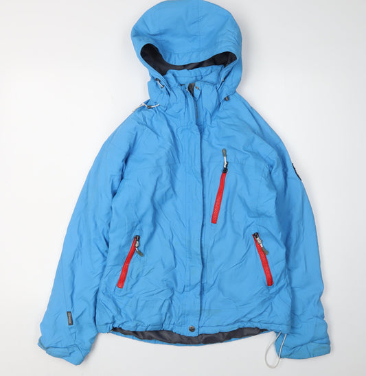 TOG24 Women's Blue Hooded Puffer Jacket Size 8-10