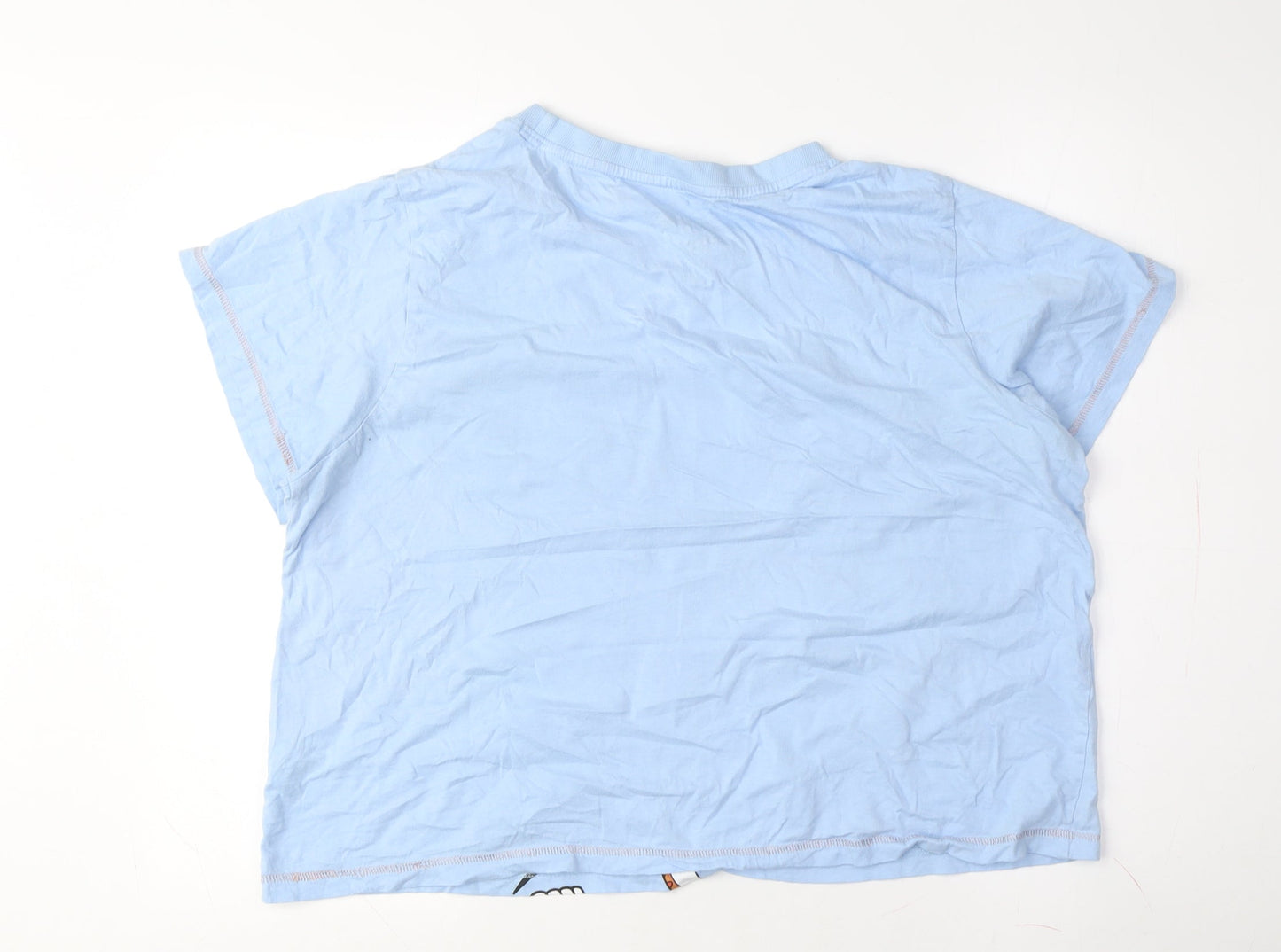 Disney Blue Cartoon Crew Neck T-Shirt Size 8