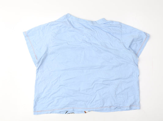 Disney Blue Cartoon Crew Neck T-Shirt Size 8